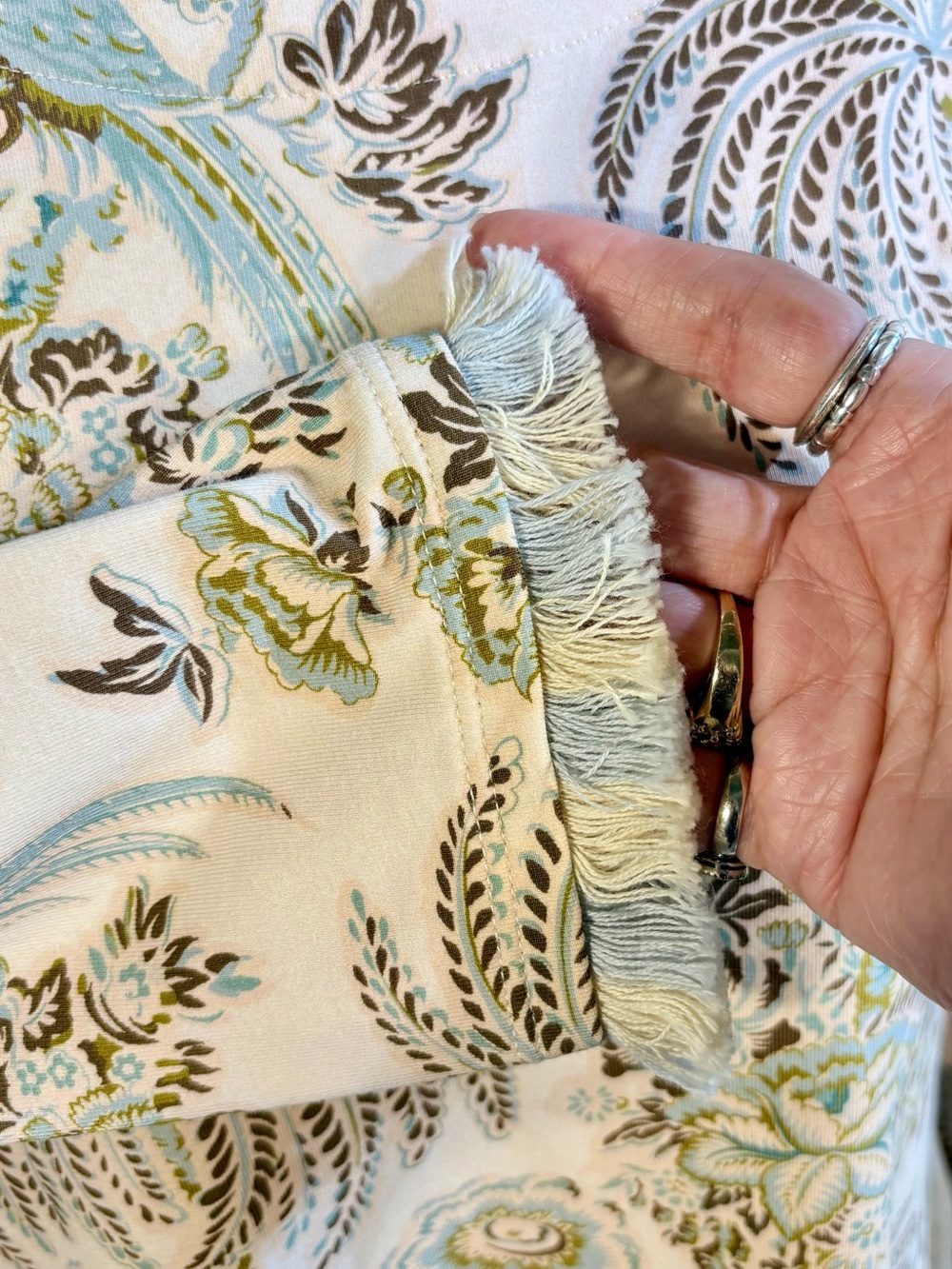 💥Spartina 449 Jane Peacock Palm Island Fringe Dress Peruvian Cotton Sz S🧡 - Picture 4 of 12